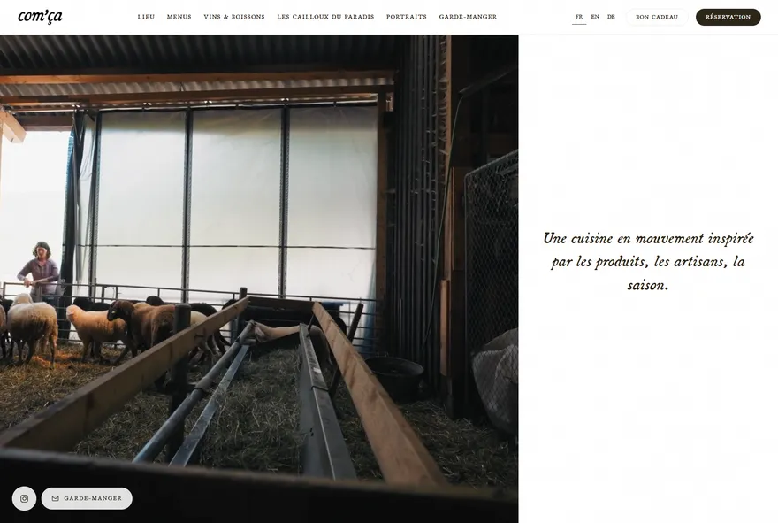 Aperçu du site Com'Ça
