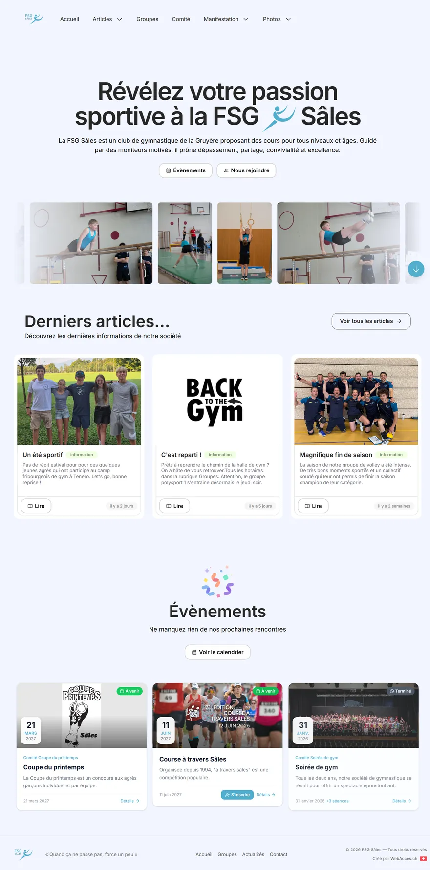 Aperçu du site FSG Sâles